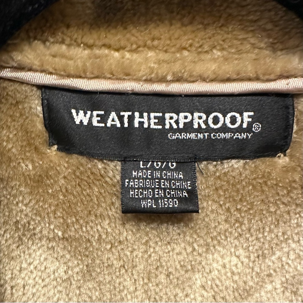 Weatherproof L Soft Faux Fur Lined Jacket Coat Collared Tan Zip Snaps Pocket - Picture 7 of 9